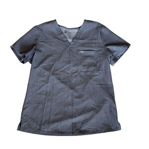 FIGS Women's‎ Blue V-Neck Scrub Top Size S Short Sleeve Workwear